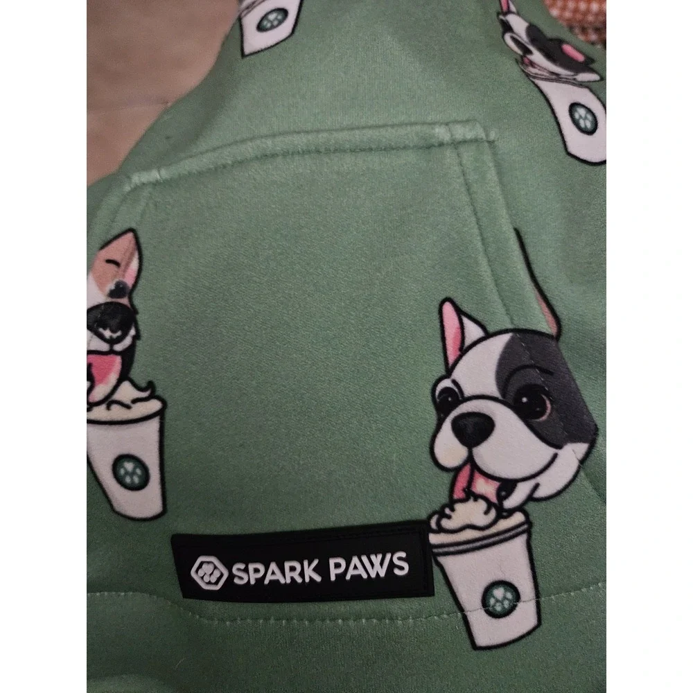 Spark Paws Dog Frenchie Recovery Suit Pajama Very Soft Comfortable Stretch Large